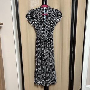 Max Studio  Black and White Patterned Dress